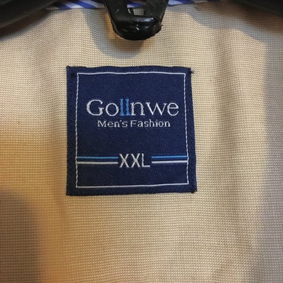 GOLLNWE Long Sleeve Contrast Collar & Convertible Cuffs Dress Shirt  NEW W/TAGS! - Picture 9 of 12